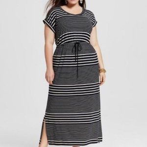 Ava and Viv Striped Maxi Dress Plus Size EUC